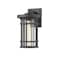 Z-Lite Jordan 1 Light Outdoor Wall Sconce, Black And Clear Seedy 570M-BK - alternate 1